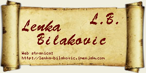 Lenka Bilaković vizit kartica
